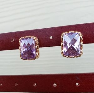 Park Lane Costume Jewelry Pierced Purple Earrings